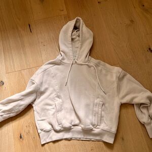 AERIE OFFLINE Cream Hooded Sweatshirt